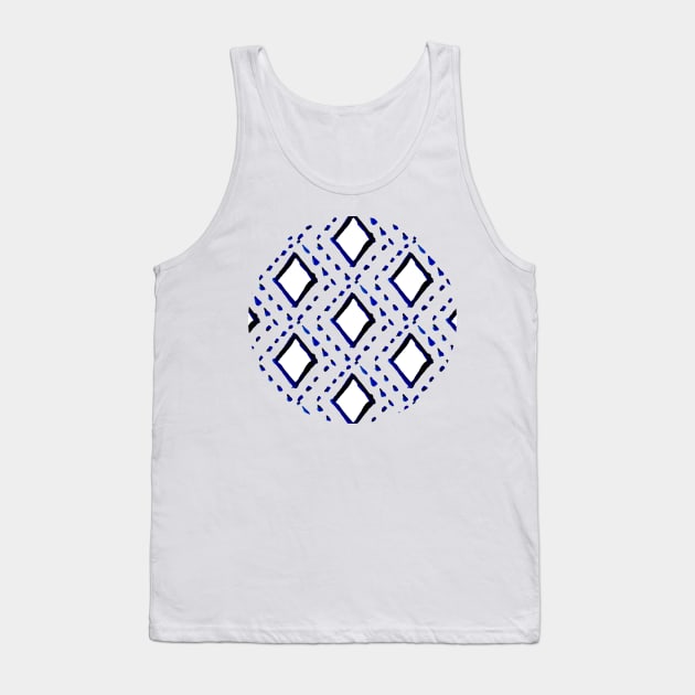 Shibori Tribal Pattern Tank Top by bruxamagica